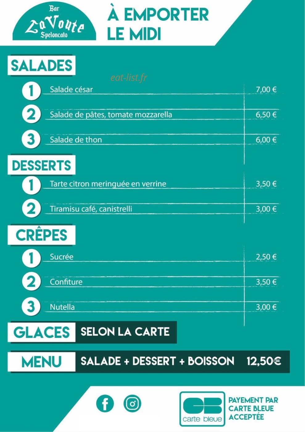 Bar de La Voute — carte page 3