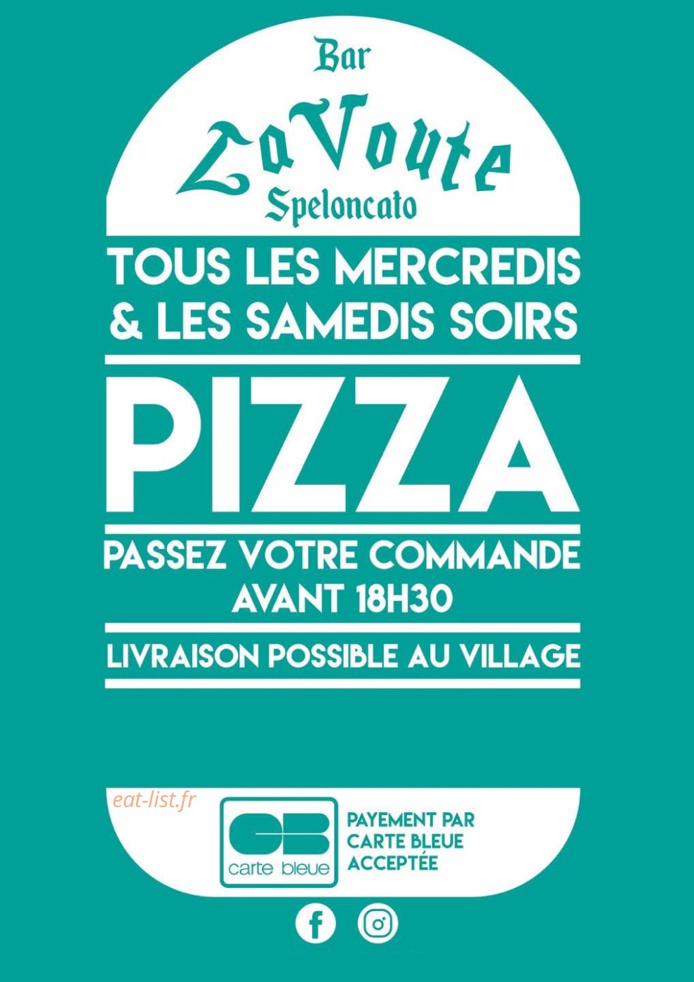 Bar de La Voute — carte page 1