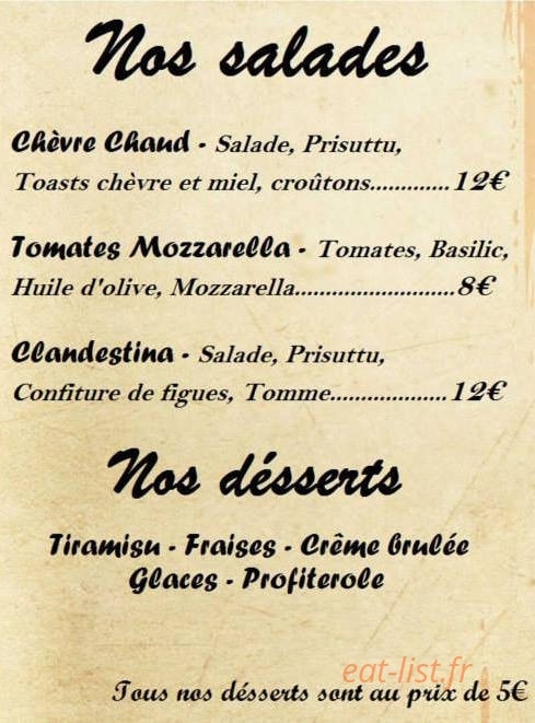 Pizzeria JeanJean — carte page 4