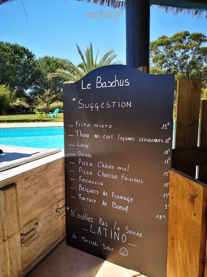 Le Bacchus — carte page 1