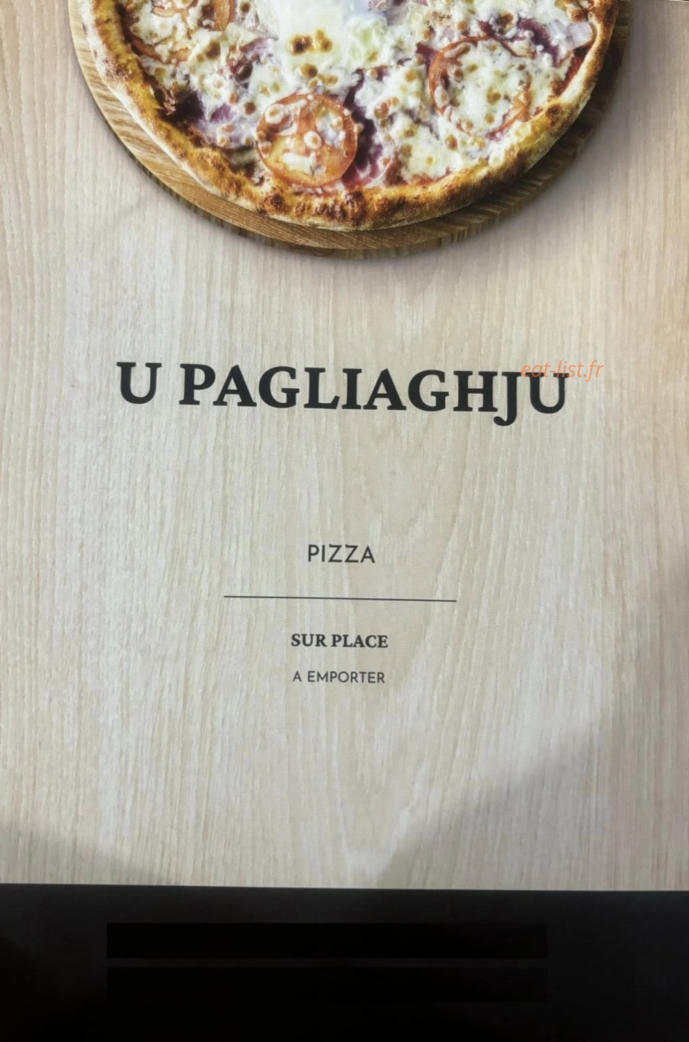 U Pagliaghju — carte page 1