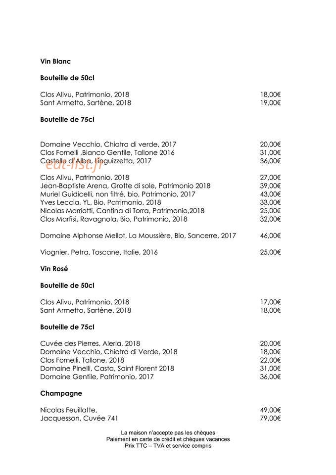 Chez Marie en Corse — carte page 4