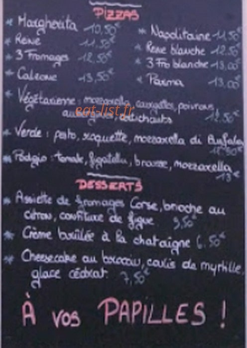 Restaurant le Podgio — carte page 2