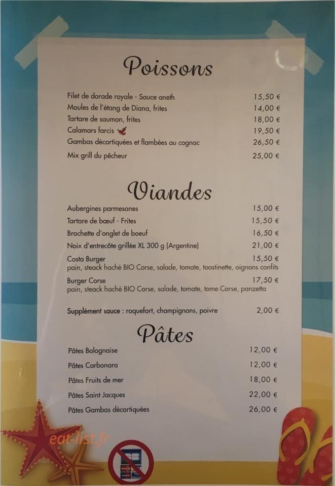 Costa Marina - Chez Costa — carte page 3