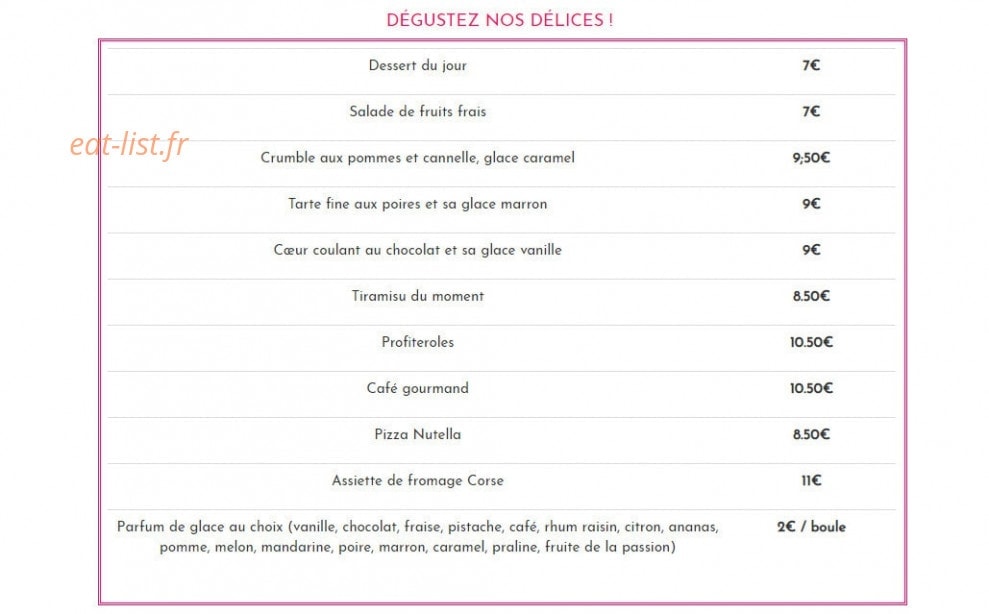 Le Lido Moriani — carte page 8