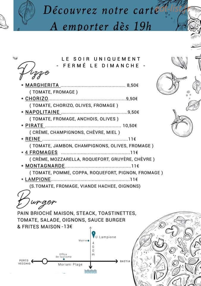 U Lampione Moriani — carte page 1