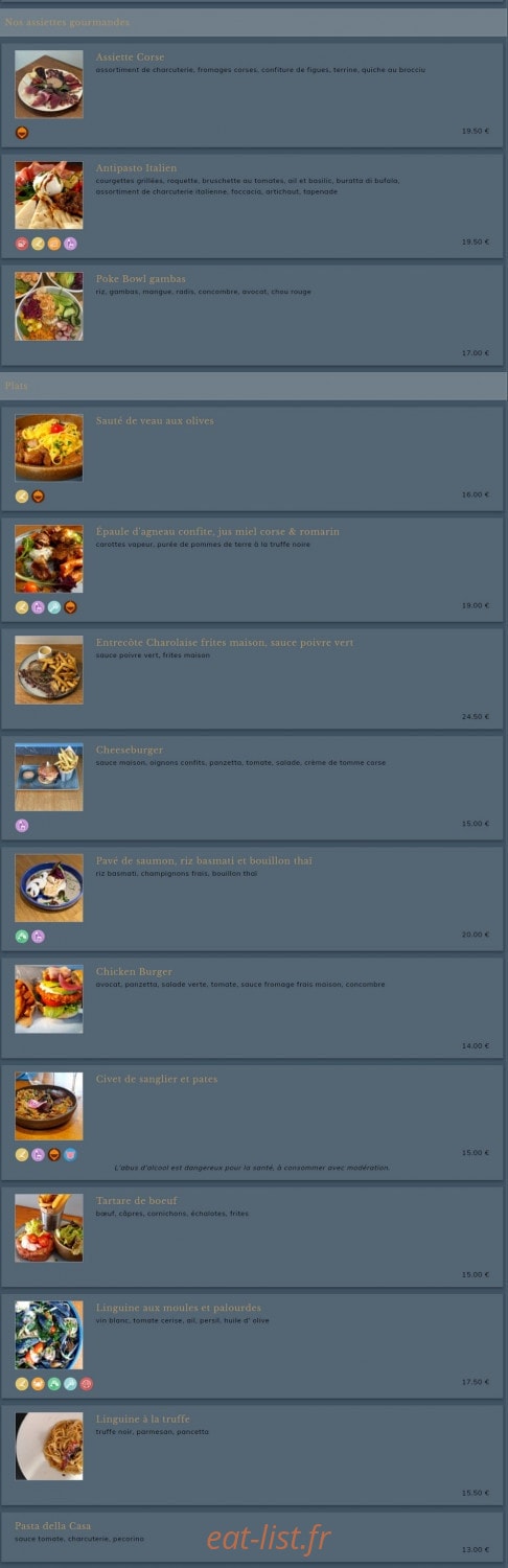 Restaurant de la Place — carte page 5