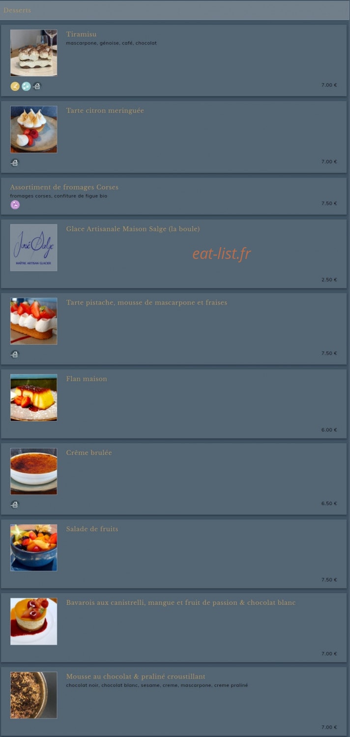 Restaurant de la Place — carte page 6