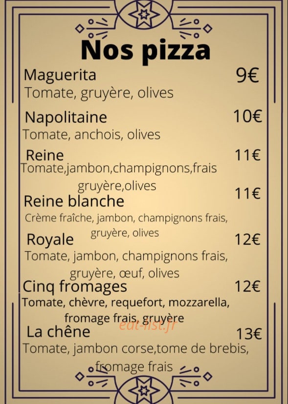 Les Chênes chez Victor — carte page 1
