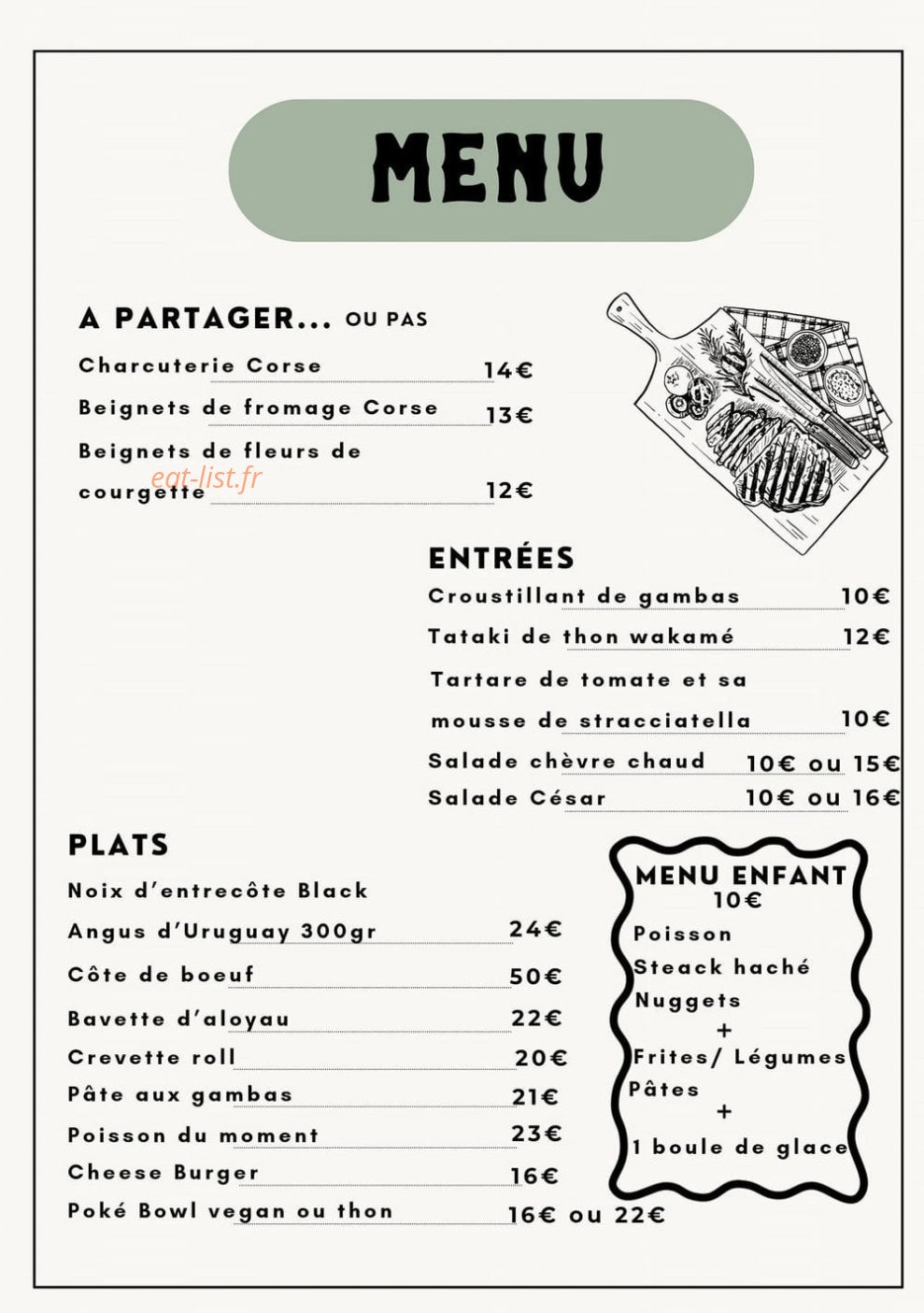 La paillote — carte page 1