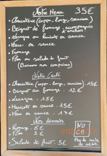 Chez Jacqueline — carte page 1