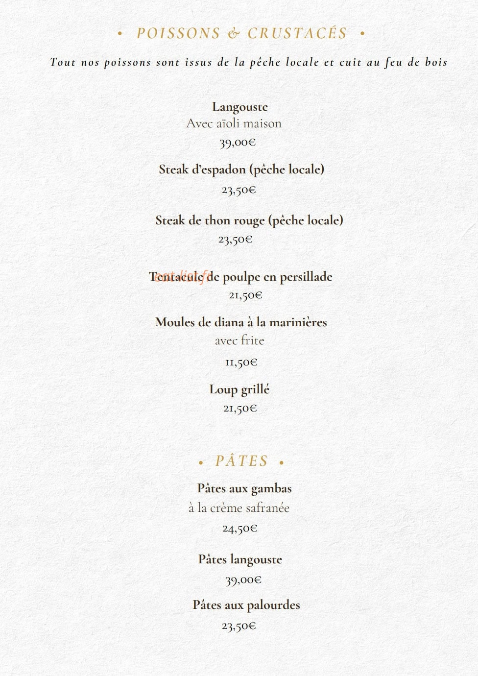 Chez Marc — carte page 3