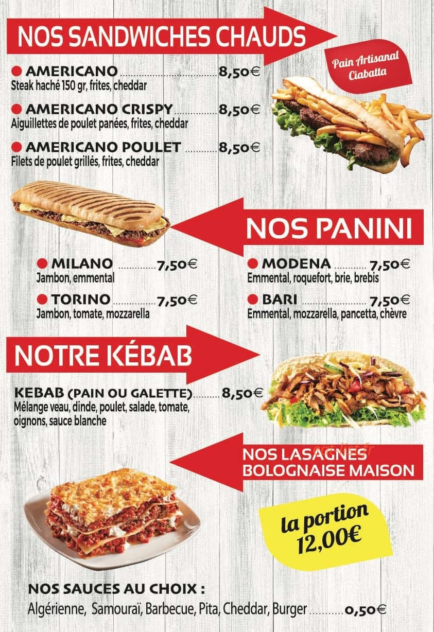 Allo Pizza Burger — carte page 4