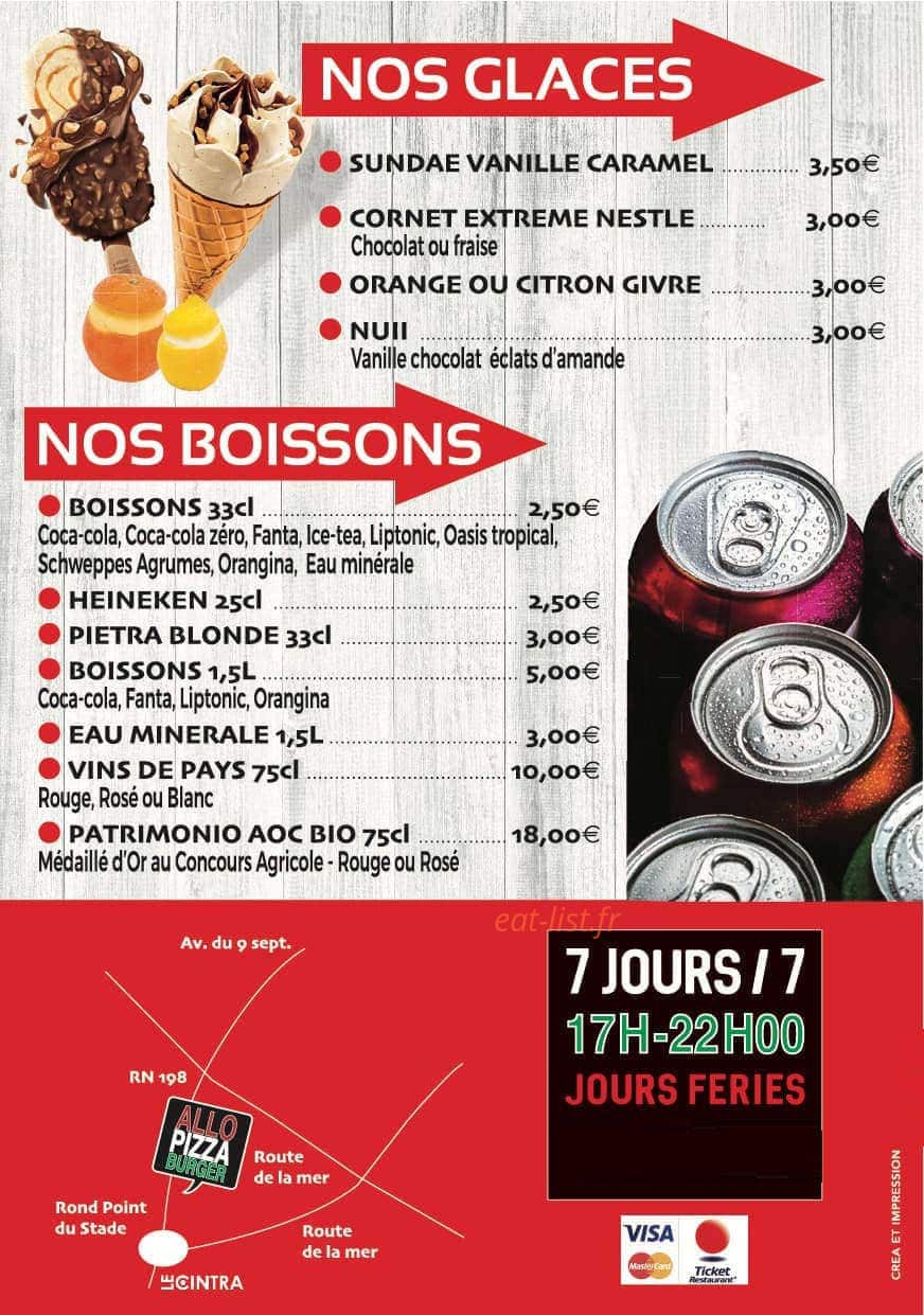 Allo Pizza Burger — carte page 8
