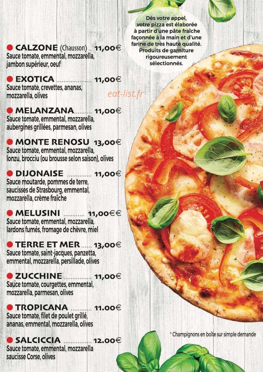 Allo Pizza Burger — carte page 3