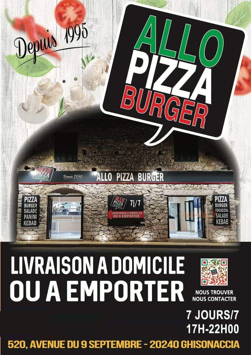 Allo Pizza Burger — carte page 1