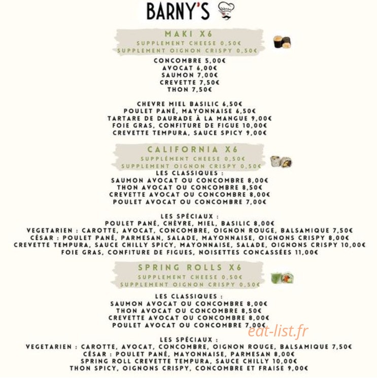 Barny's — carte page 4