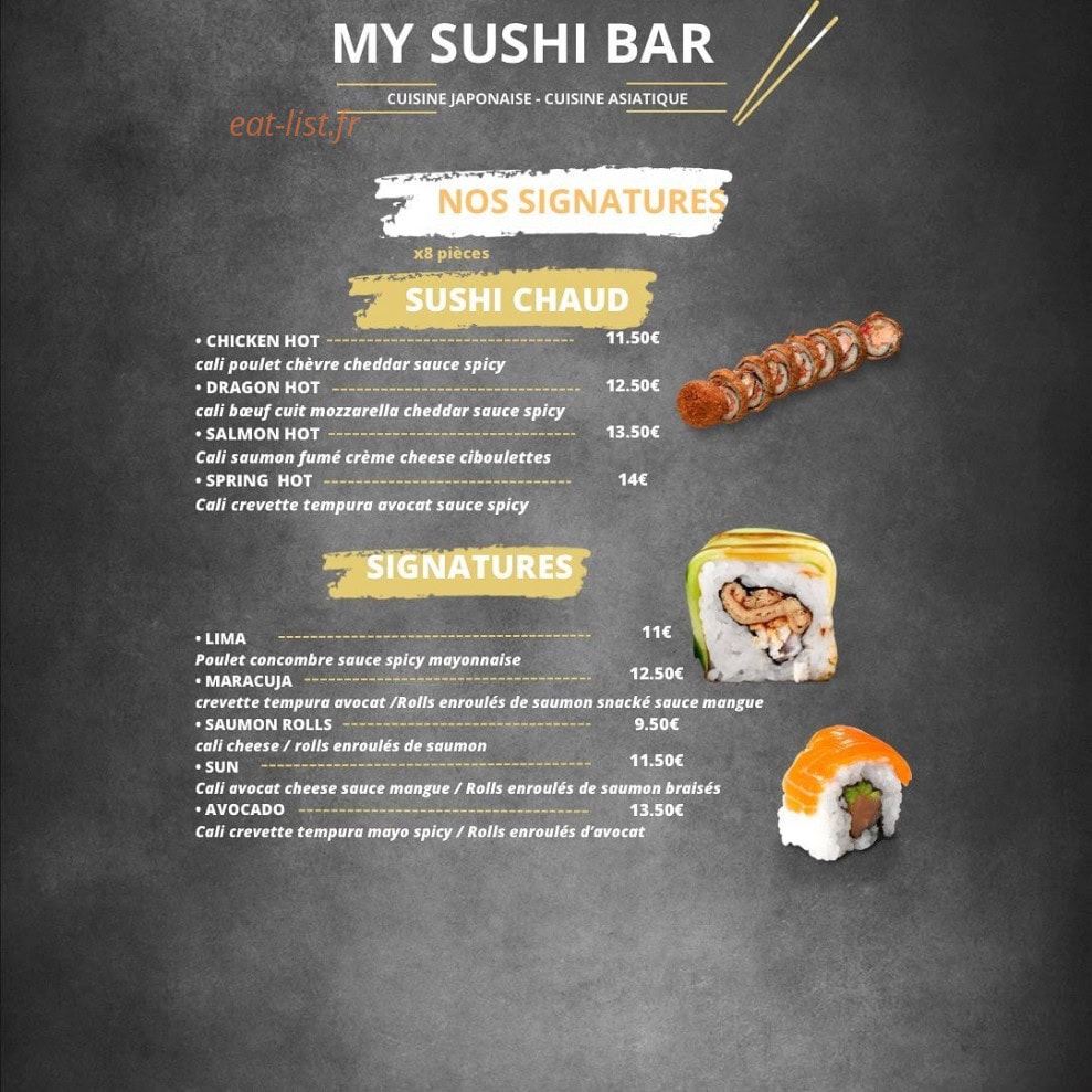 My sushi bar — carte page 5