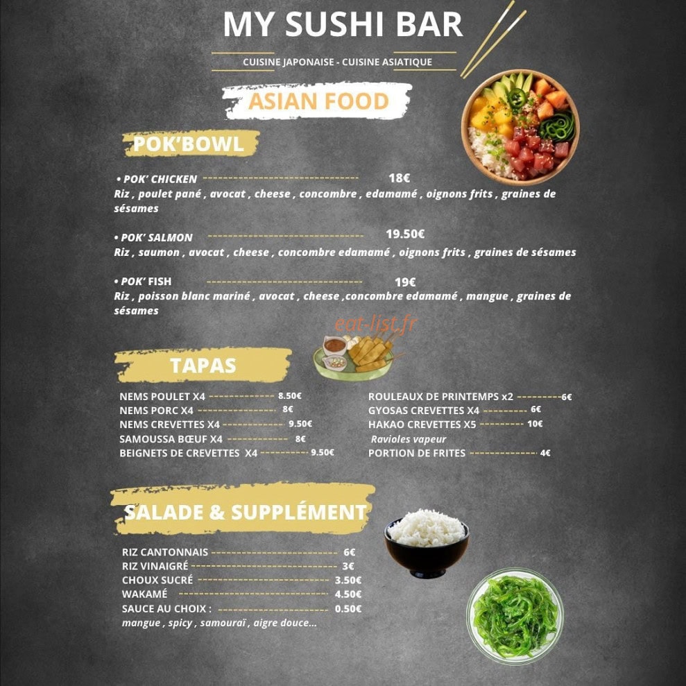 My sushi bar — carte page 7
