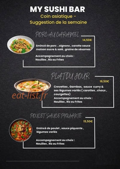 My sushi bar — carte page 10