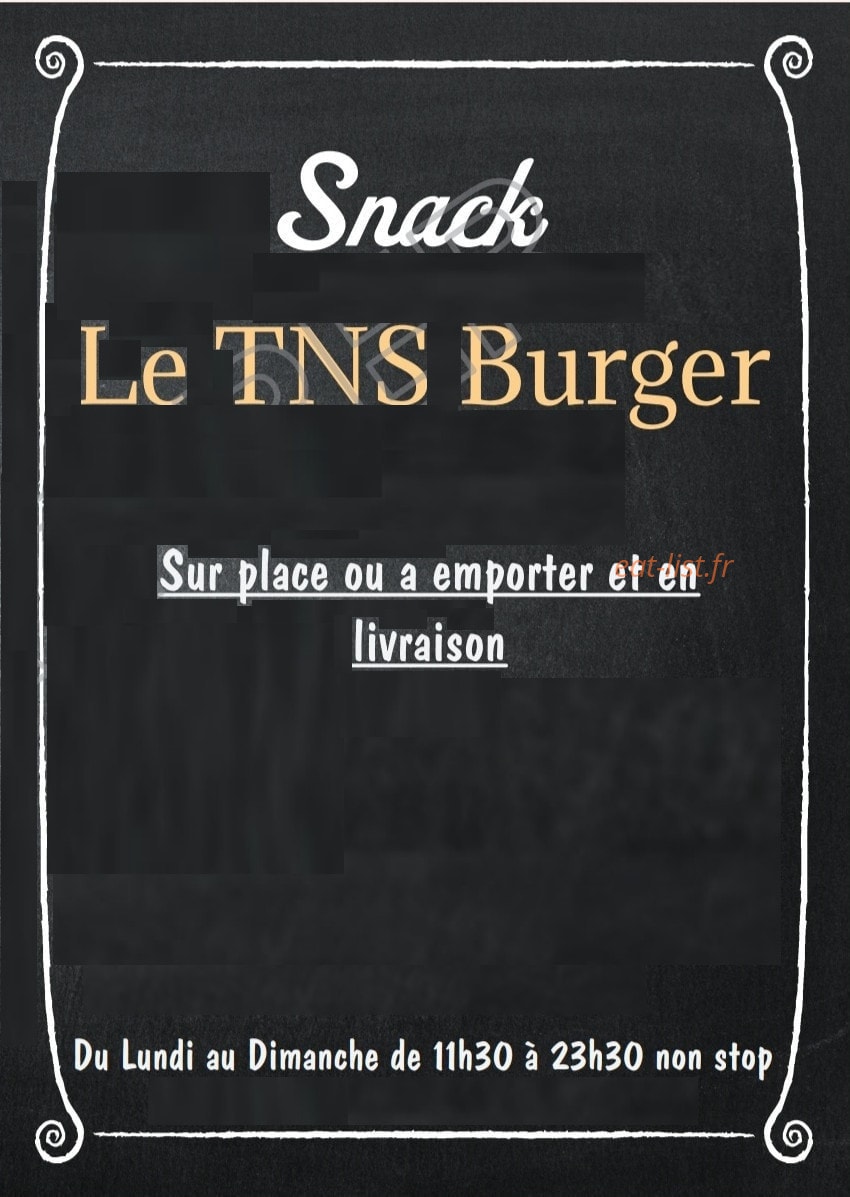 Le Tns Burger — carte page 1