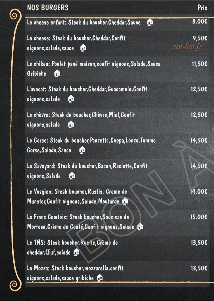 Le Tns Burger — carte page 2
