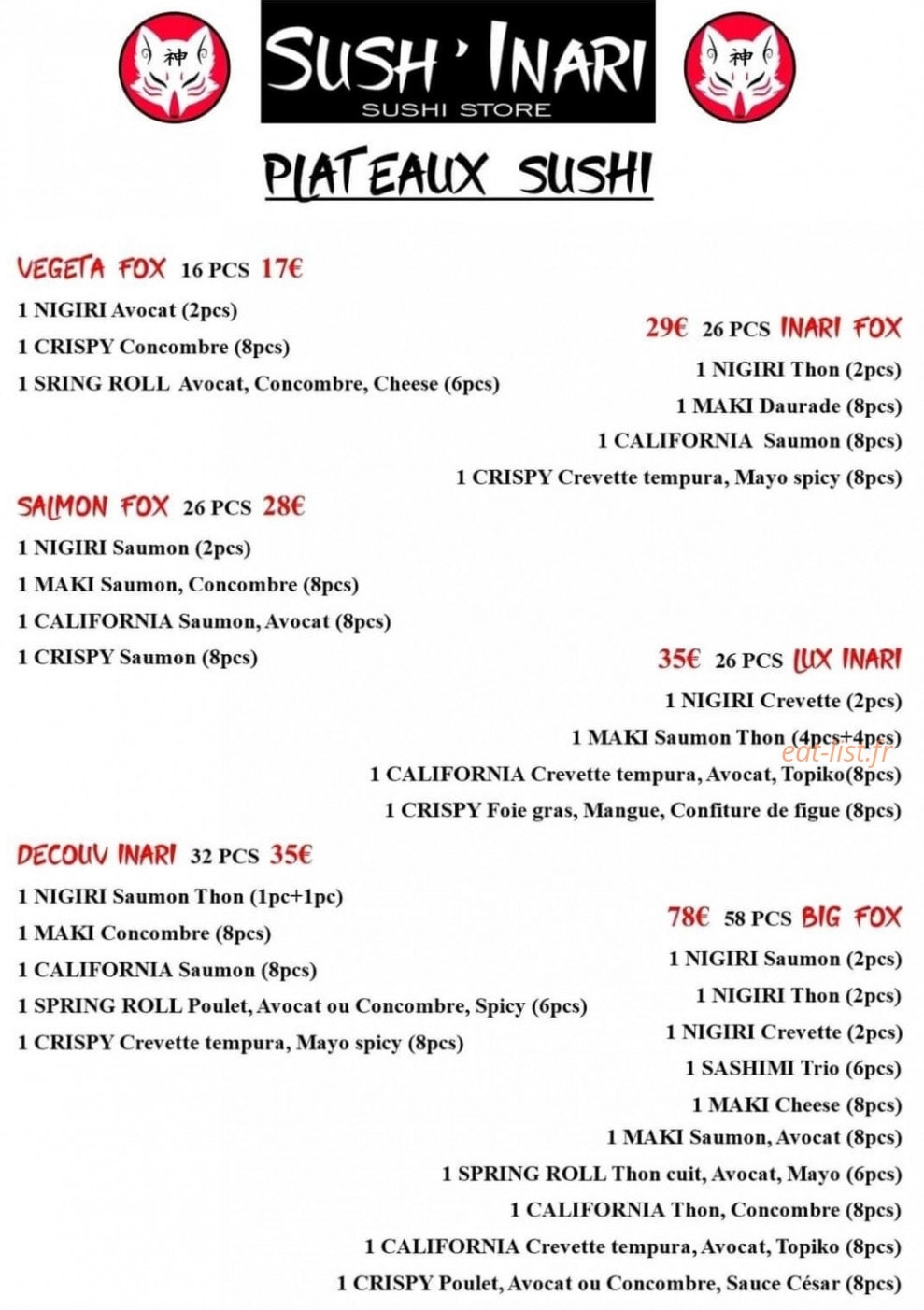 Sush'Inari — carte page 7