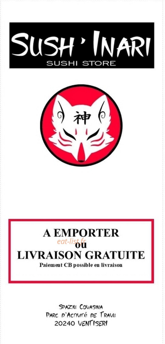 Sush'Inari — carte page 1