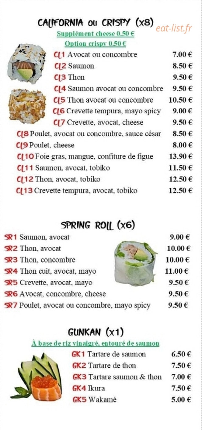 Sush'Inari — carte page 3