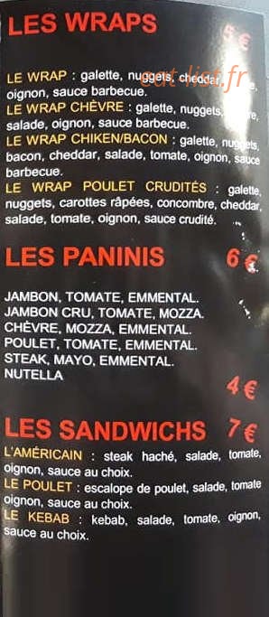 Tiger Food — carte page 4