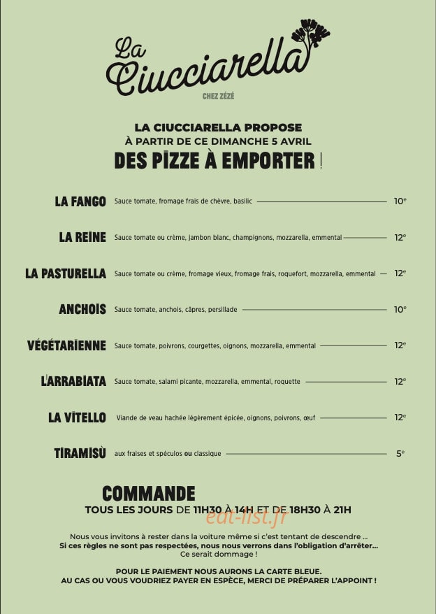 La Ciucciarella — carte page 1
