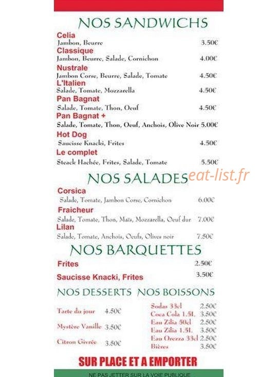 Nova' Pizza — carte page 2