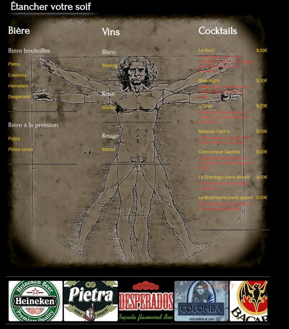 Le Vinci — carte page 2