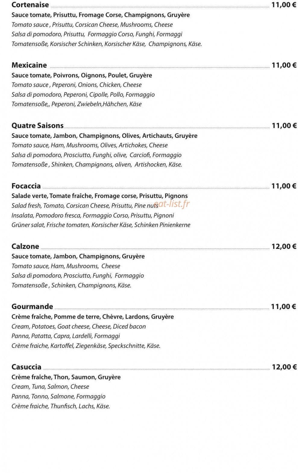 A Casuccia — carte page 5