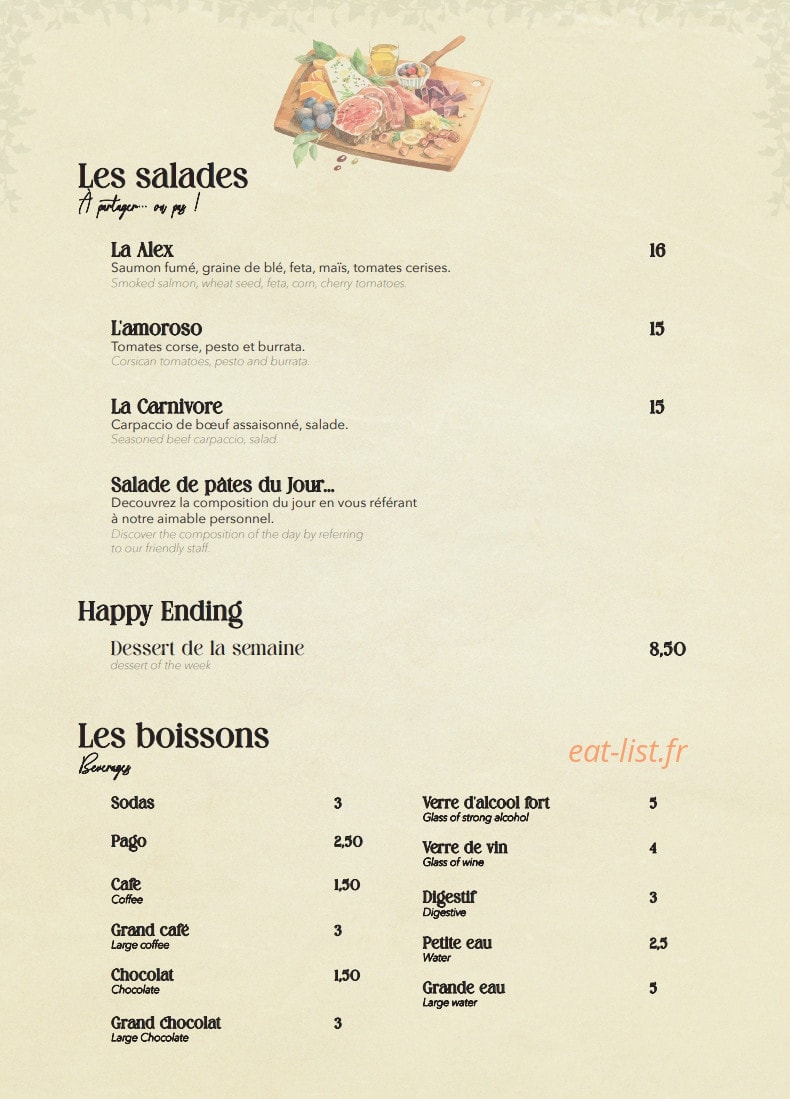 L'Amoroso — carte page 3