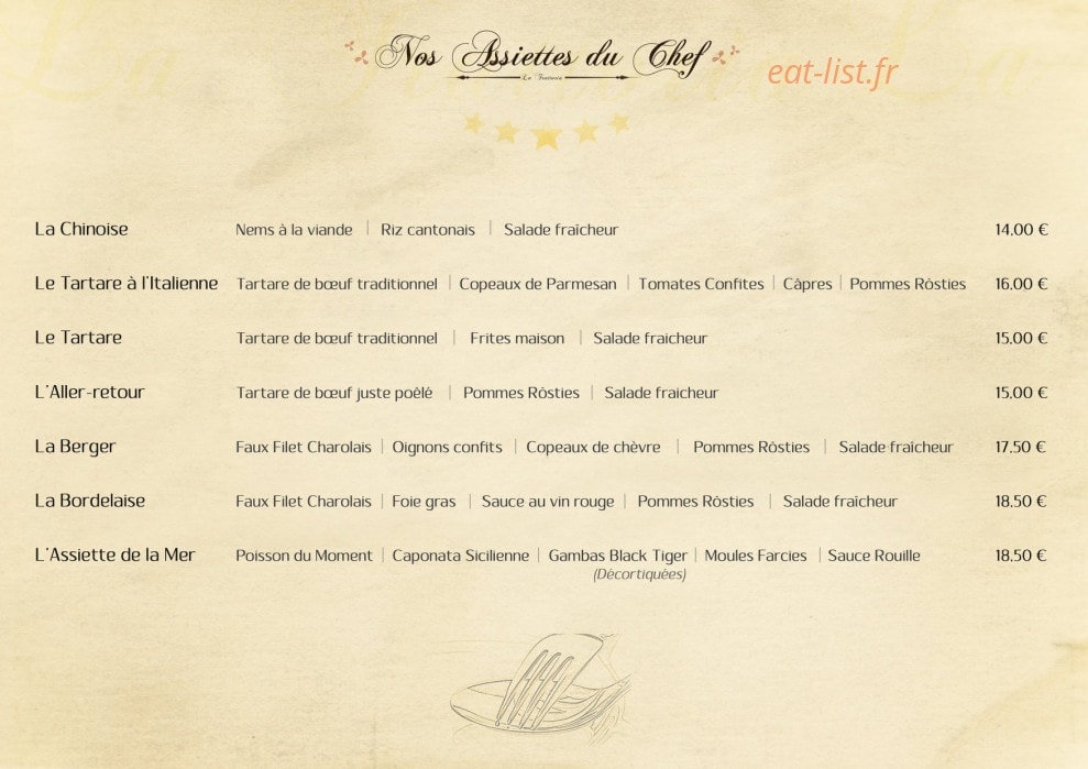 La Trattoria — carte page 3