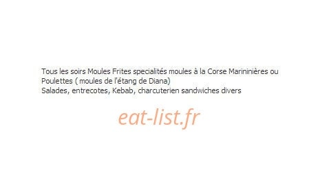 P'resto chez Fred — carte page 1