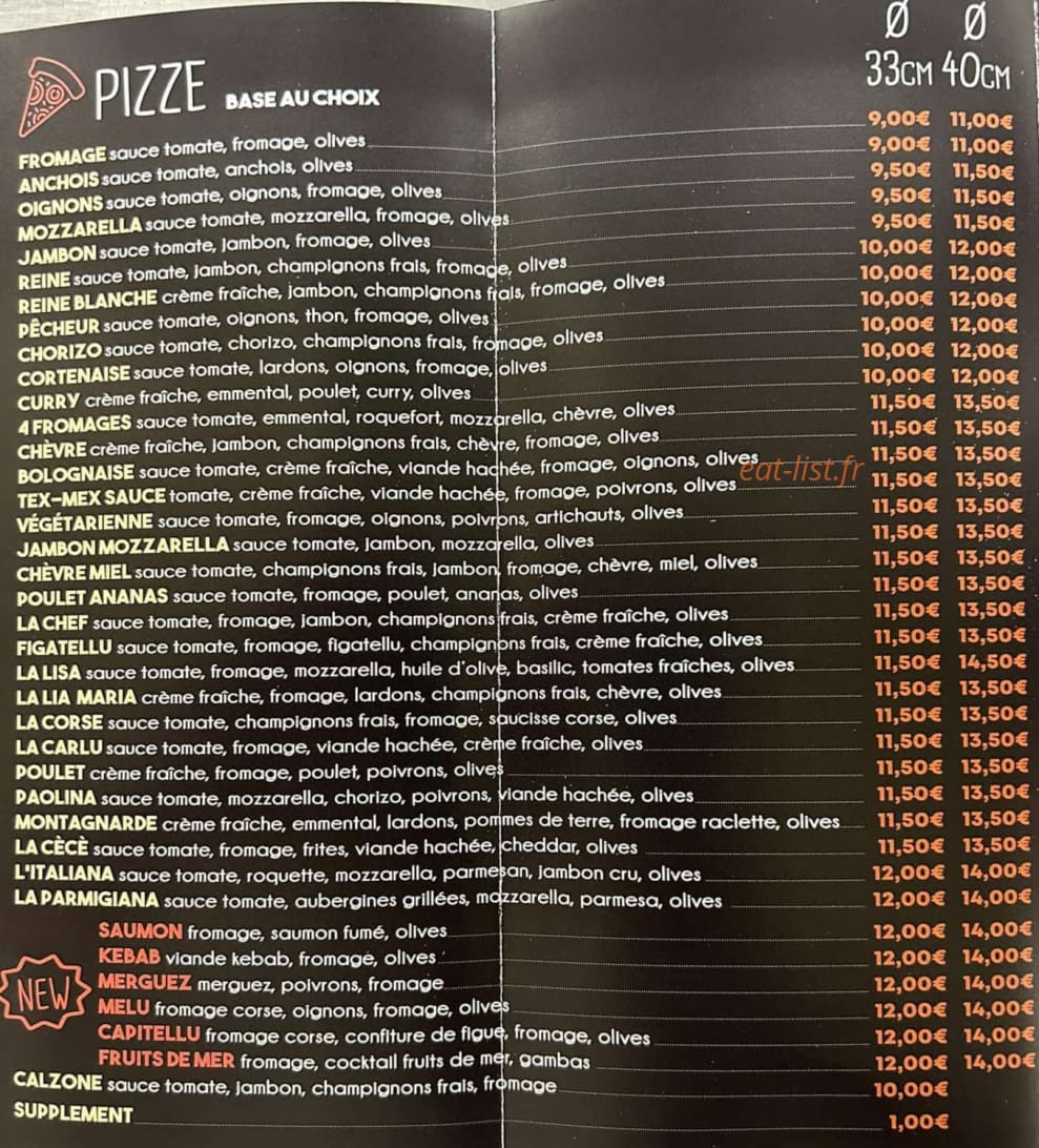 Pizza Philippe — carte page 2