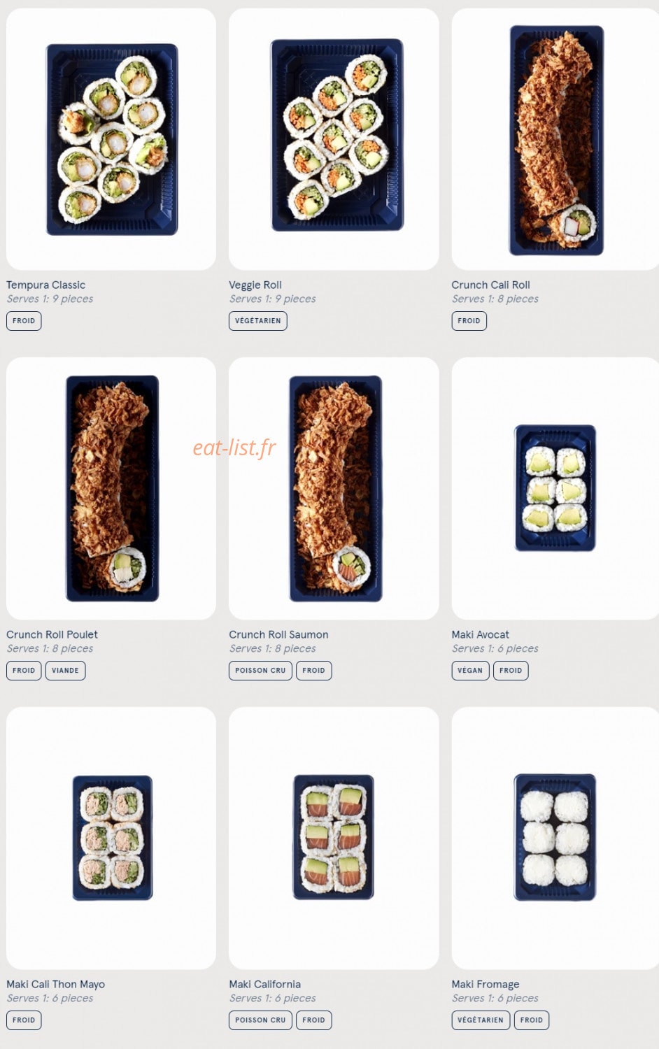 Sushi Daily — carte page 2