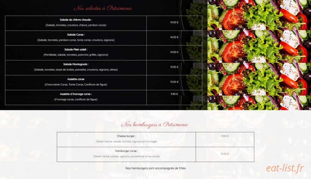 Brasserie Santa Maria — carte page 2