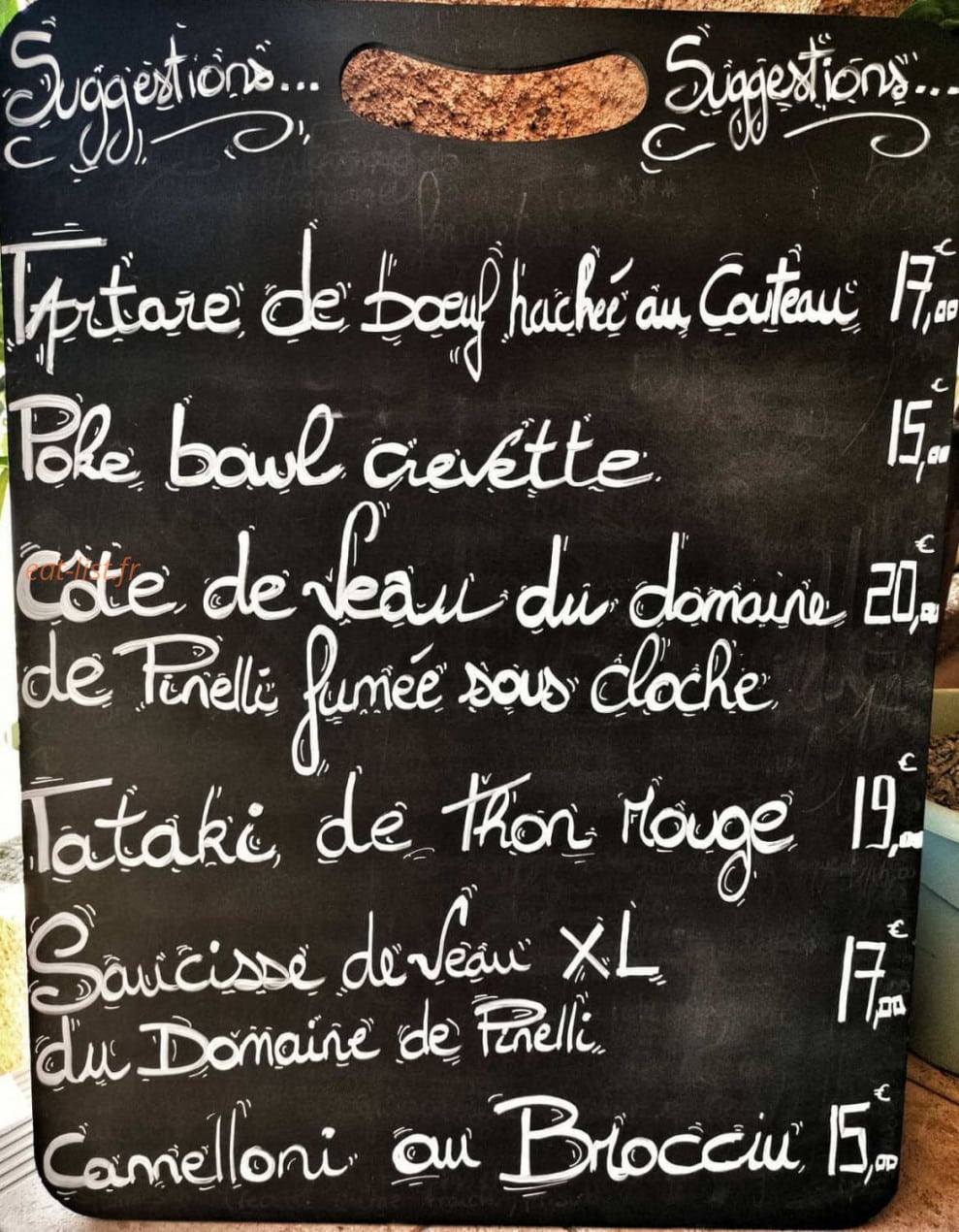 Auberge U Pasturellu — carte page 1