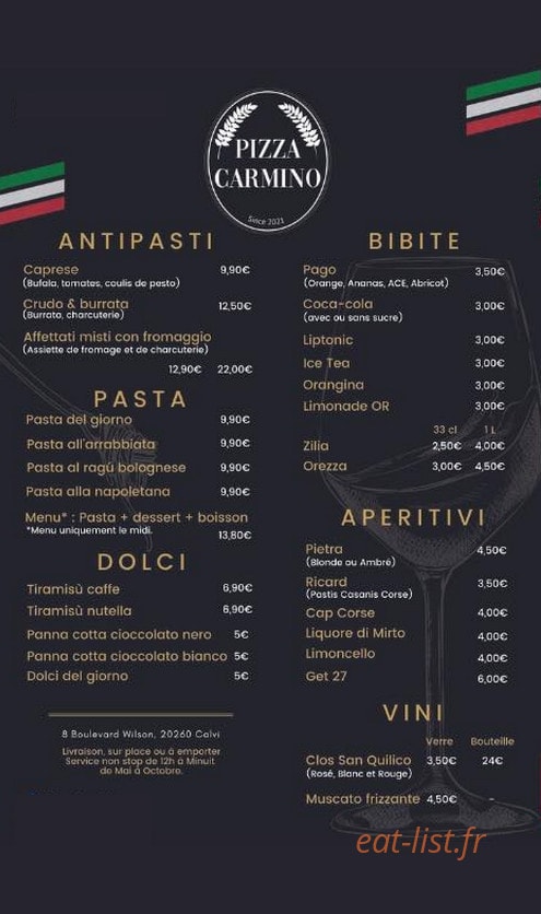 Carmino — carte page 2