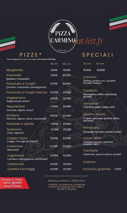 Carmino — carte page 1