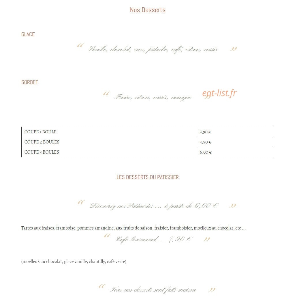La Poivriére — carte page 5