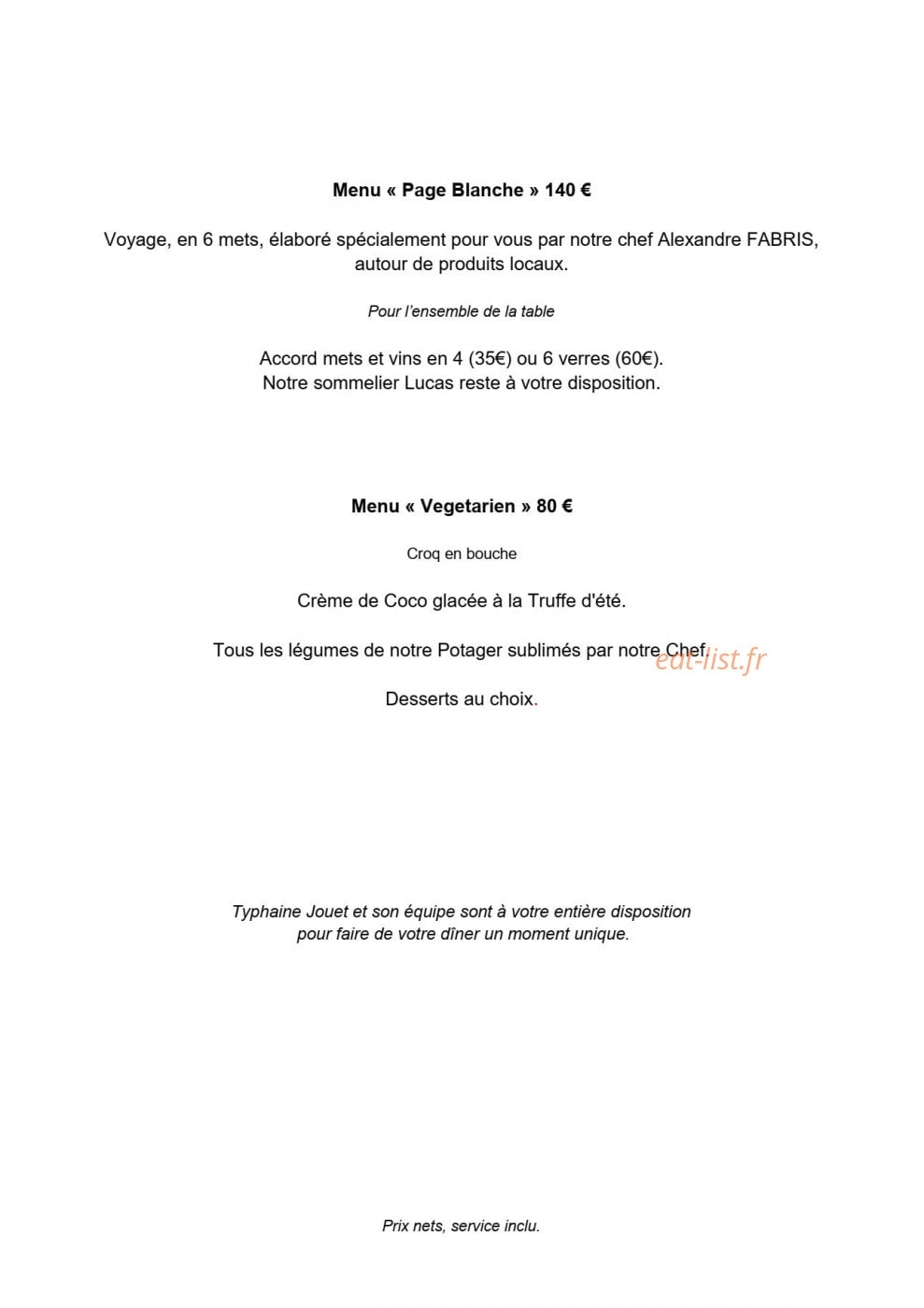La Signoria — carte page 5