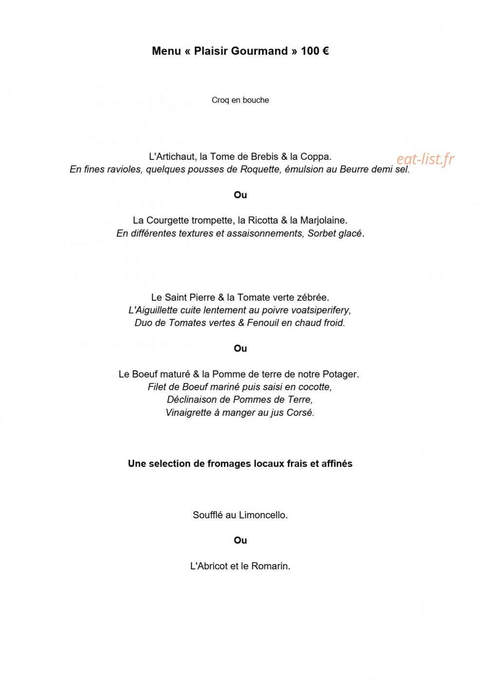 La Signoria — carte page 4