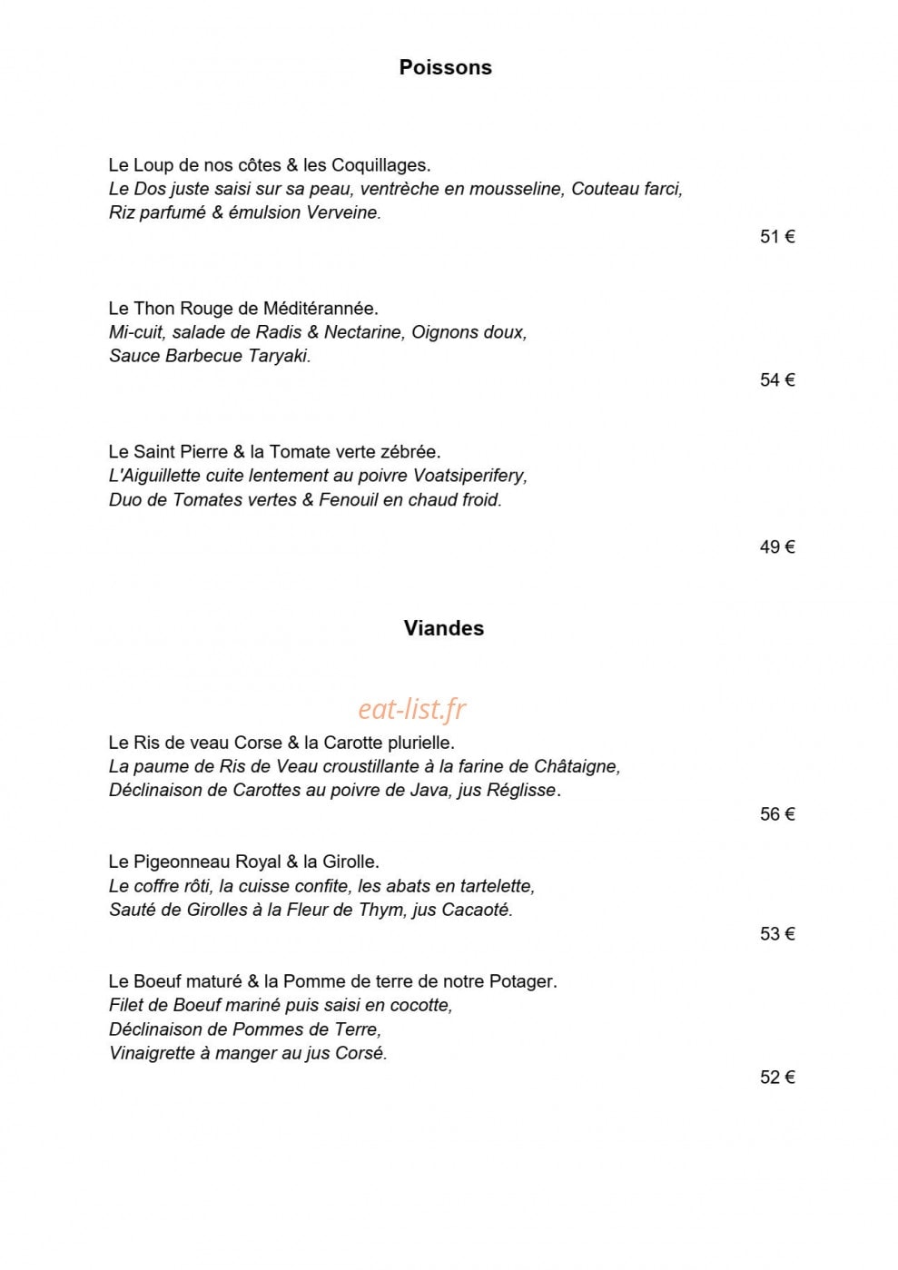 La Signoria — carte page 2