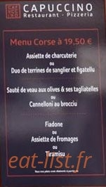Le Capuccino — carte page 1