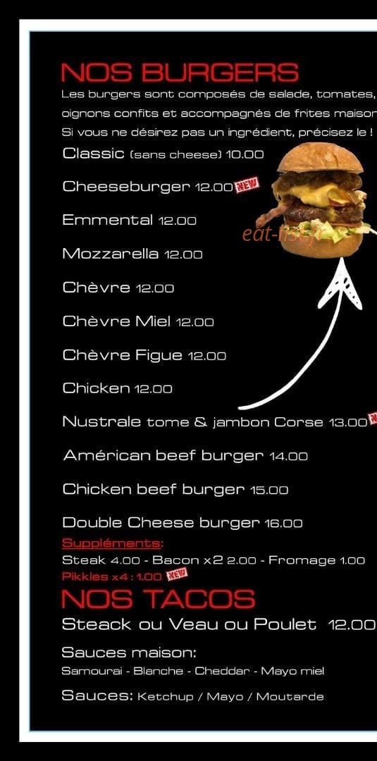 Le Food Calvi — carte page 2