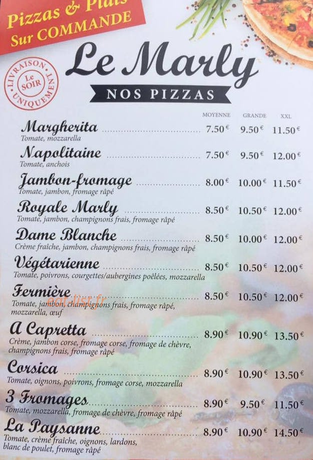 Le Marly — carte page 1